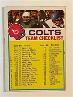 COLTS TEAM CARD 1973 TOPPS