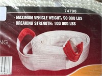 Unused 100,000 lb Recovery Strap - 8"x30'