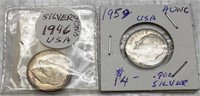 1946-59 USA Silver Coins