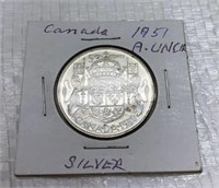 1951 Uncirculated Silver Canada Coin