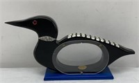 Wood Loon Coin Bank 14in