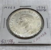 1939 Uncirculated Silver Canada Coin