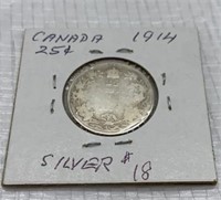 1914 Canada Silver Quarter