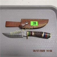 CUSTOM MADE 10" FIXED BLADE KNIFE WITH