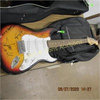 NEW SQUIRE STRAT FENDER GUITAR SIGN BY