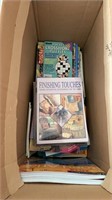 Box of Sewing, Crossword and Other Assorted Books