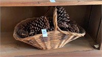 Basket with Pinecones