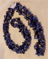 Natural Sodalite Chip Long Necklace