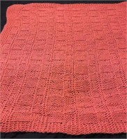 New Handmade Pink Rose Checkerboard Baby Blanket