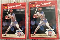 Lot of 2 1990 Donruss Eric Davis All Stars "Stat