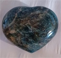 Gorgous 3+" Blue Apatite Crystal Puff Heart