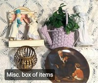 Collector's Plate, wicker, & assorted lot