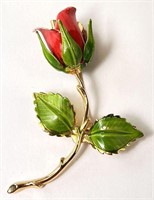 Vintage "Giovanni" Enameled Flower Pin/Brooch