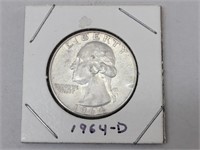 1964 D Silver Quarter Coin