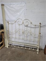 Antique Cast Iron  Full Size Bed  with Rails