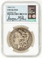 Coin 1894-O Morgan Silver Dollar NGC Genuine