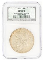 Coin 1923-S Peace Dollar NCS-Genuine