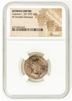 Coin Roman Empire-Valerian I-AD 253-260 NGC