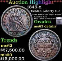 ***Auction Highlight*** 1845-o Seated Liberty Dime