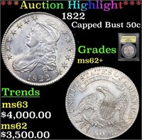 ***Auction Highlight*** 1822 Capped Bust Half Doll