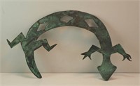 Southwestern Lizard Ver De Gris Copper Wall Art