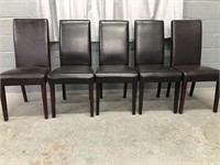 5 LEATHERETTE SIDE CHAIRS