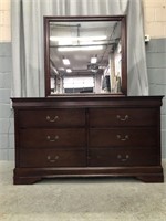 6 DRAWER  MALAYSIAN DRESSER AND MIRROR