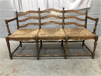 ANTIQUE 3 SEATER BENCH