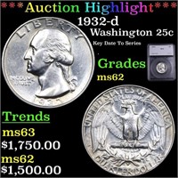 ***Auction Highlight*** 1932-d Washington Quarter