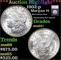 ***Auction Highlight*** 1902-p Morgan Dollar $1 Gr