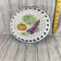 Painted Ceramic Hanging Mold of Vegetables