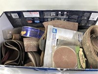 LARGE BOX OF MISCELLANEOUS SANDING PAPER