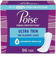 96-COUNT POISE ULTRA THIN PADS - REGUALR