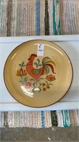 Lot of 4 items-  2 Vintage Rooster pattern plates