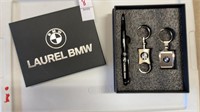 Laurel BMW 2 key rings with pen in box