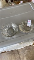 Lot of 2- small glass dishes