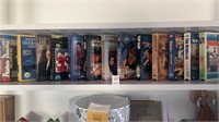 Shelf Lot of VHS Movies