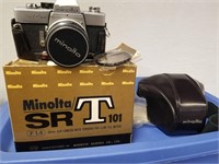 Minolta SRT 101 with original box, 58mm-1.4 lens,