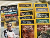 National Geographic and NASCAR racing magazines