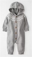 Sz 9M Carters Baby's Sweater Knit Hooded Jumpsuity