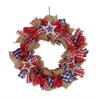Way To Celebrate 4th of July Patriotic Wreath, Gia