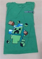 Boys Minecraft Creeper Short Sleeve Graphic NEW L