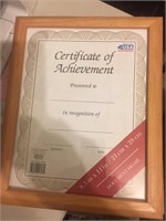 Qty of 2 New Wooden Certificate Display Frame