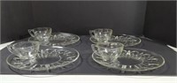 Vintage Colony Regency Glass Snack Plates and