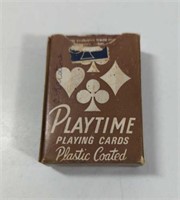 Vintage Miniature Playtime Playing Cards Plastic