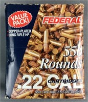 550 Rnds Federal 36Gr HP 22 Long Rifle