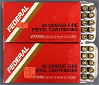 (2x) 50 Rnds Federal 123Gr FMJ 9mm Luger