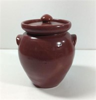 Vintage Burgundy Bean Crock pot