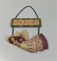 Decorative Love is a Gift Angel Wall Hanging