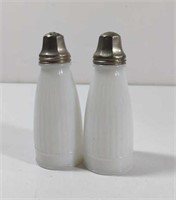 Vintage Milk Glass Salt and Pepper Shakers